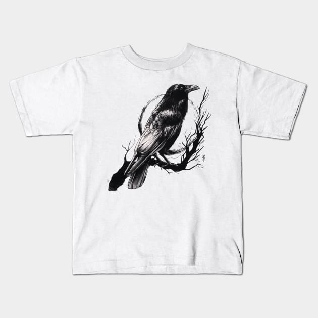 raven Kids T-Shirt by jr1993